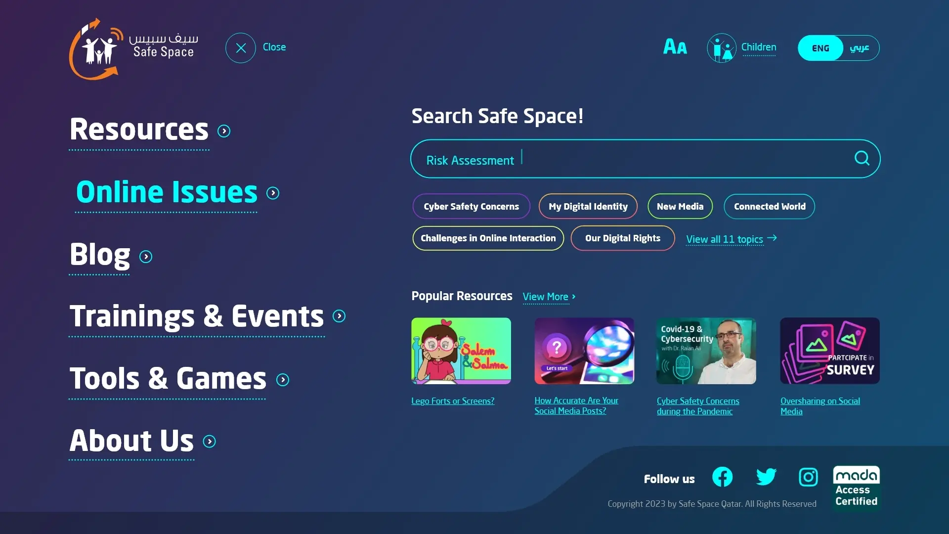 SafeSpace Qatar digital-safety platform